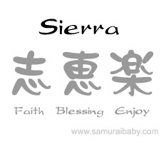 sierra kanji name